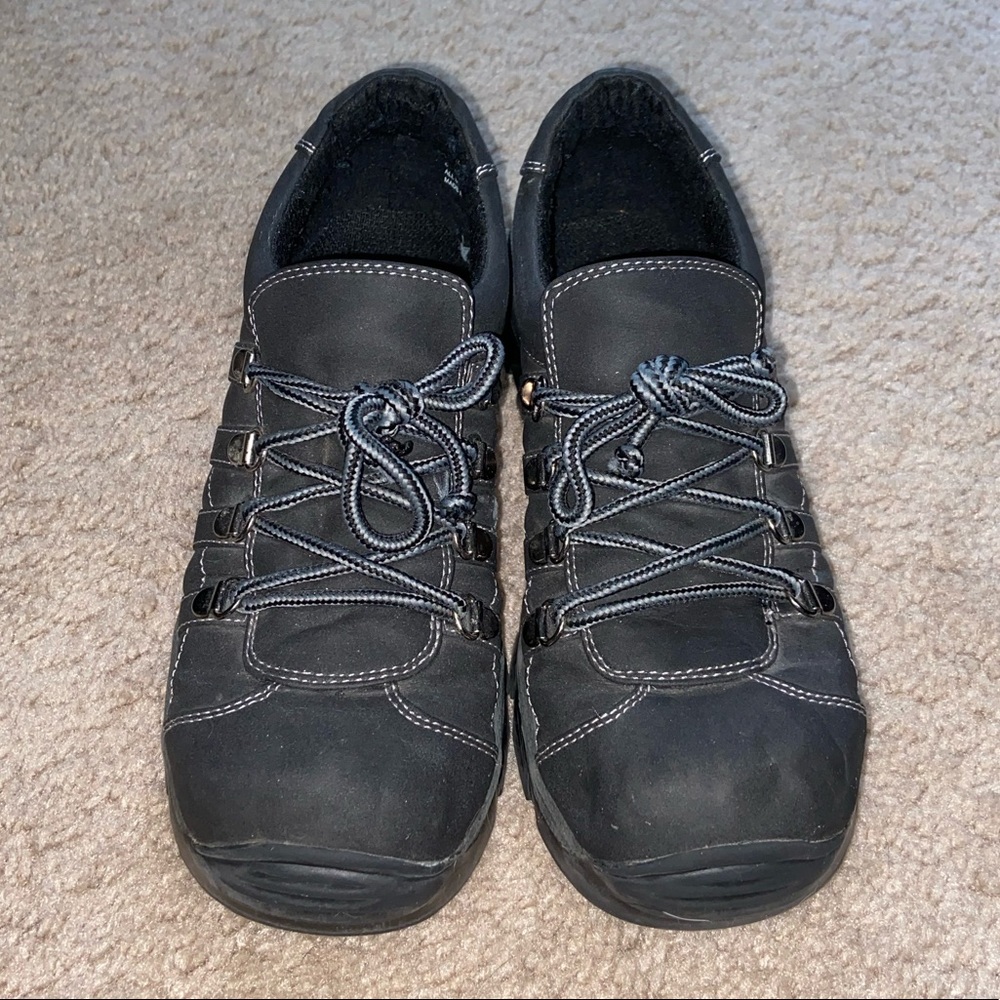 ❗️Fashion Bug Black & Gray Comfort Slip On Shoes Size 7.5 Wide
